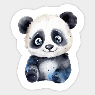 Panda Bear Watercolor Sticker